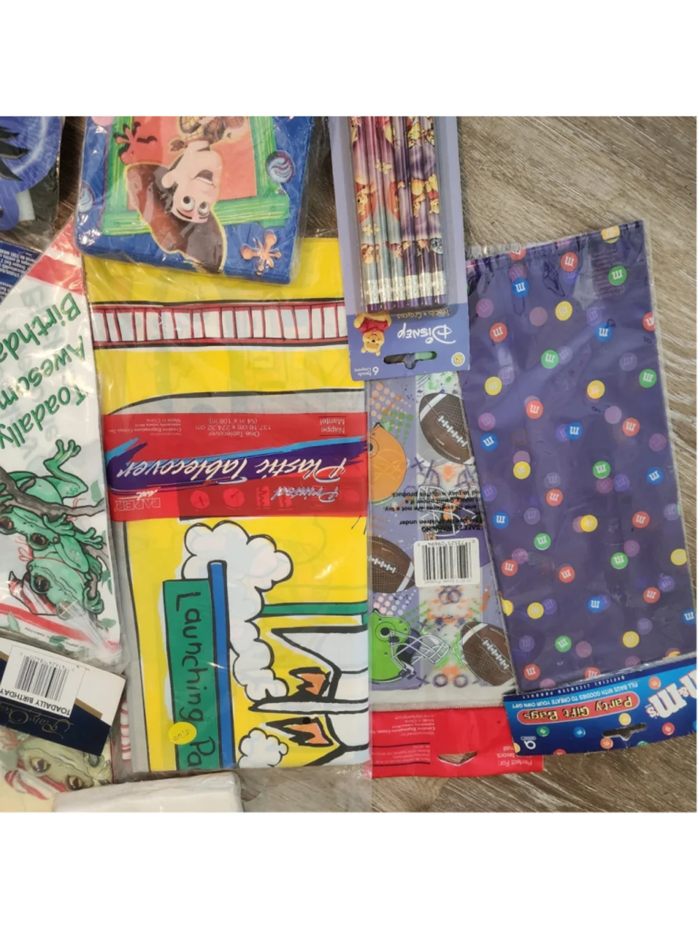 Vintage Party Supplies Lot NOS Mixed Licensed Decorations Banners Napkins Favors